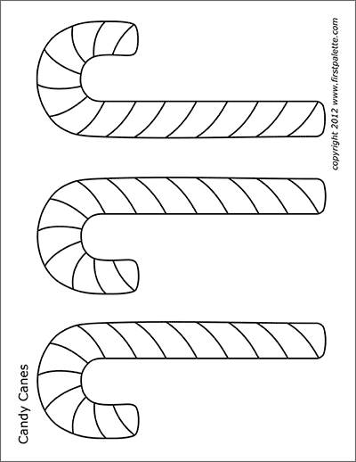 Candy canes free printable templates coloring pages