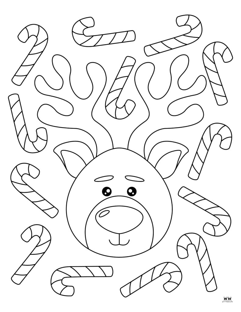 Candy cane coloring pages templates