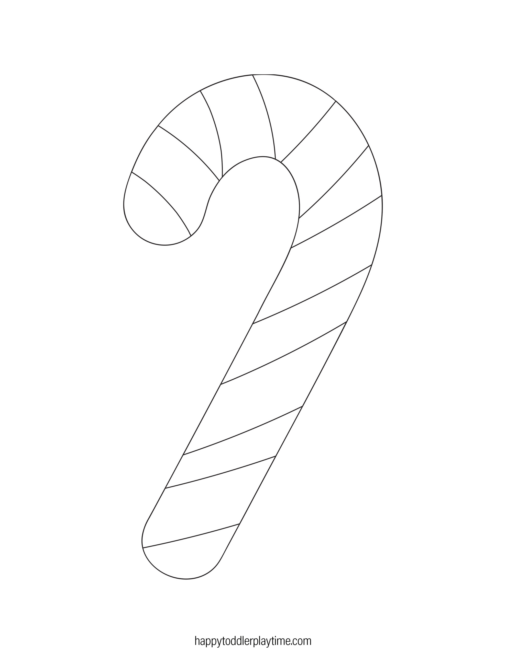 Free printable candy cane coloring pages for kids