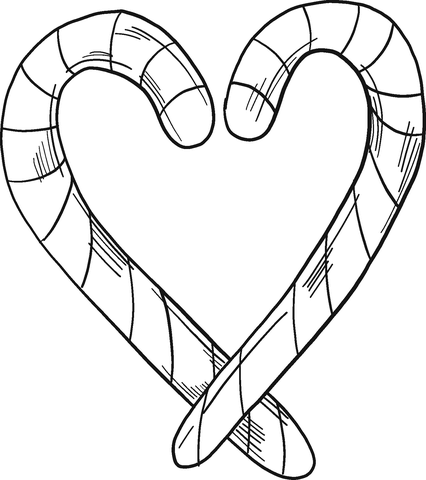 Candy canes coloring page free printable coloring pages