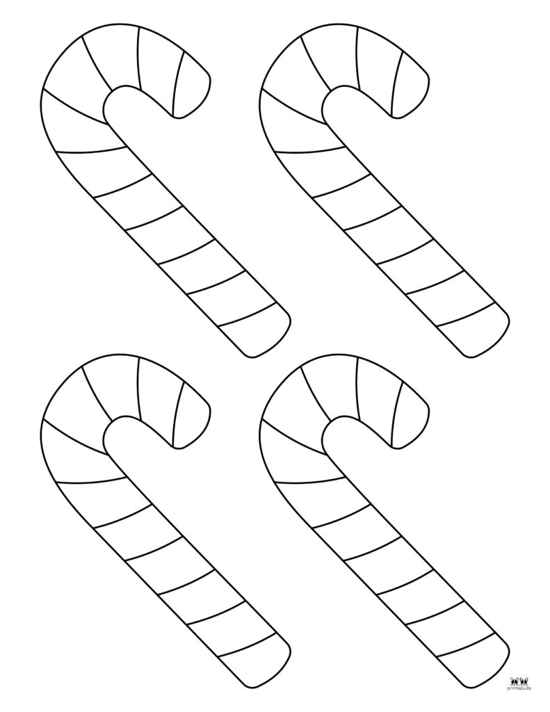 Candy cane coloring pages templates