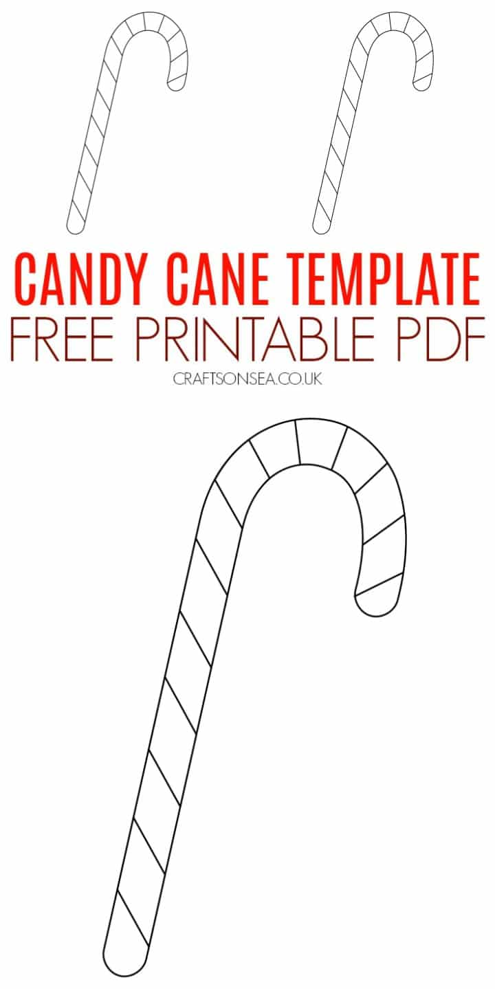 Free candy cane printable template