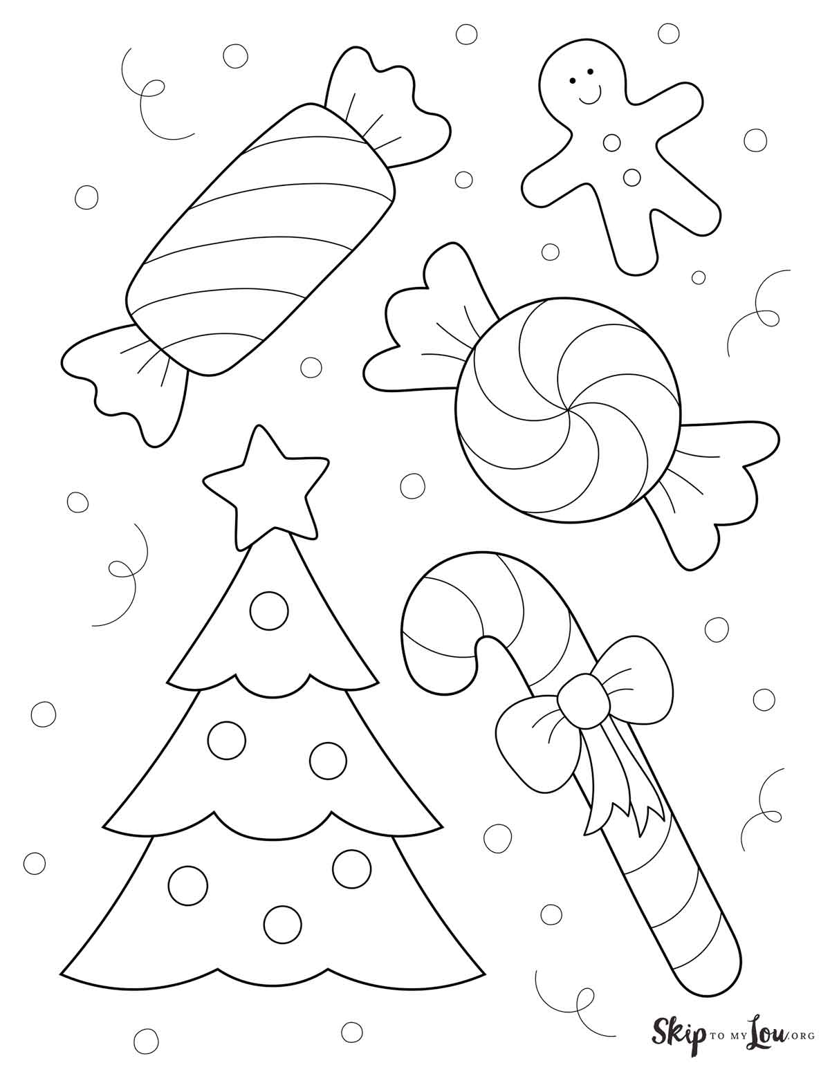 Candy cane coloring pages skip to my lou