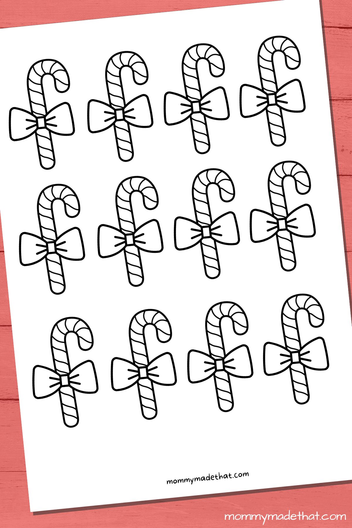 Adorable candy cane templates free printables