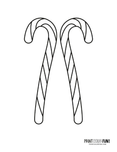 Candy cane clipart coloring pages to create a sweet holiday season at