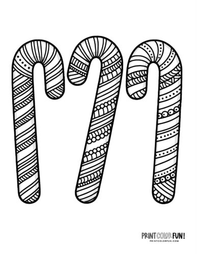 Candy cane clipart coloring pages to create a sweet holiday season at