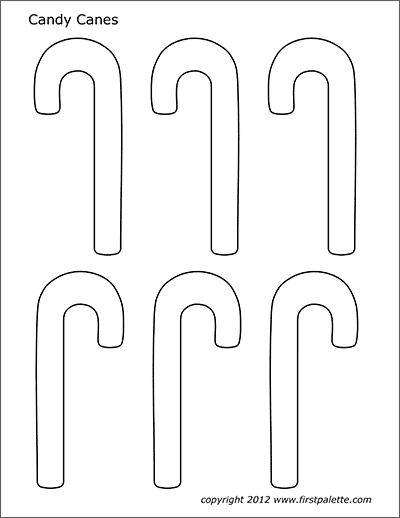 Candy canes free printable templates coloring pages