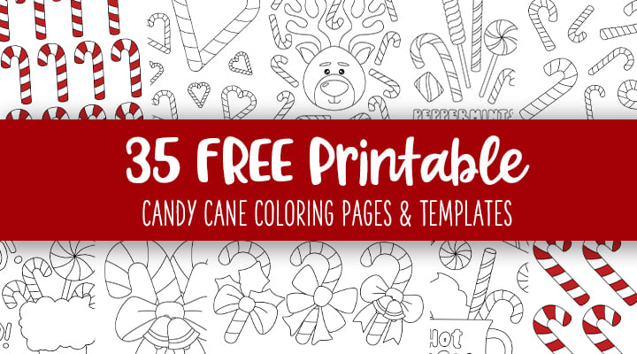 Candy cane coloring pages templates