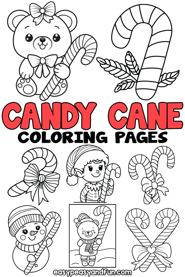 Candy cane coloring pages