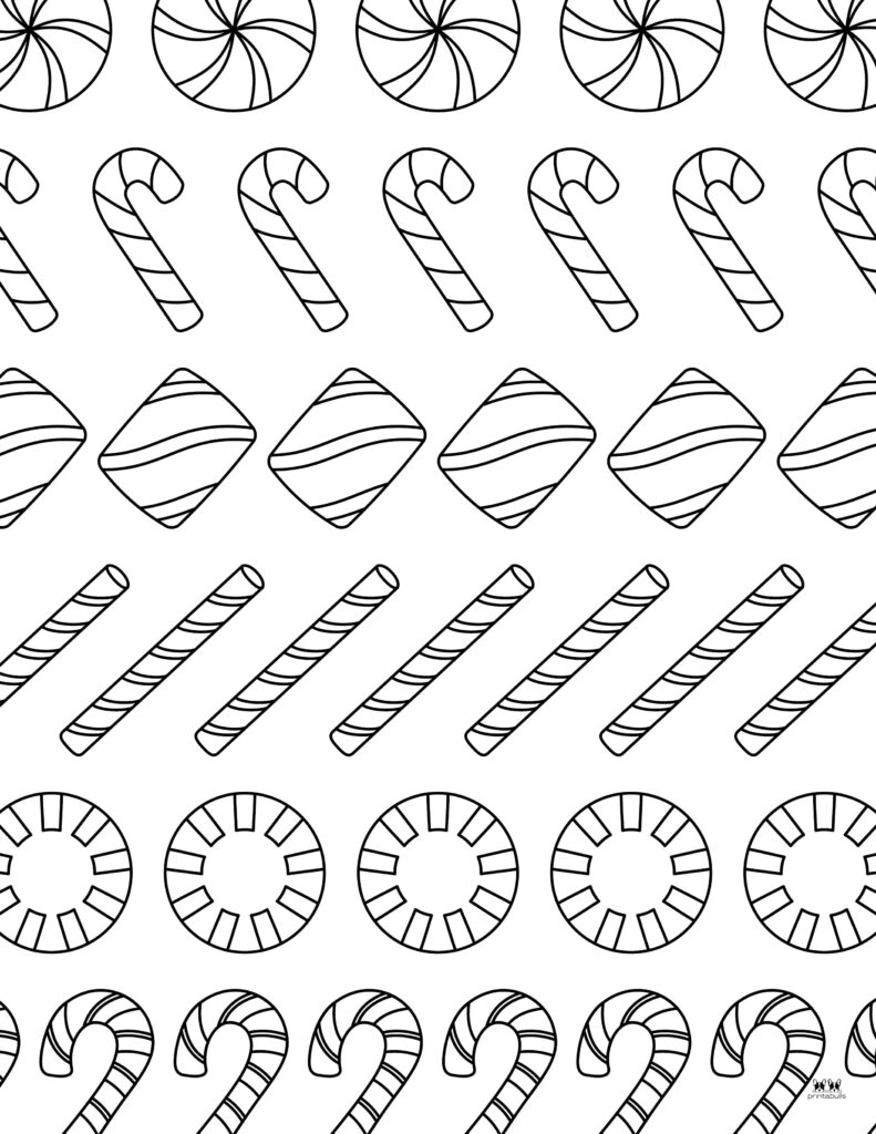 Candy cane coloring pages templates