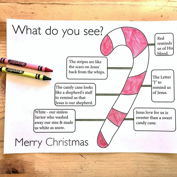 Candy cane coloring page