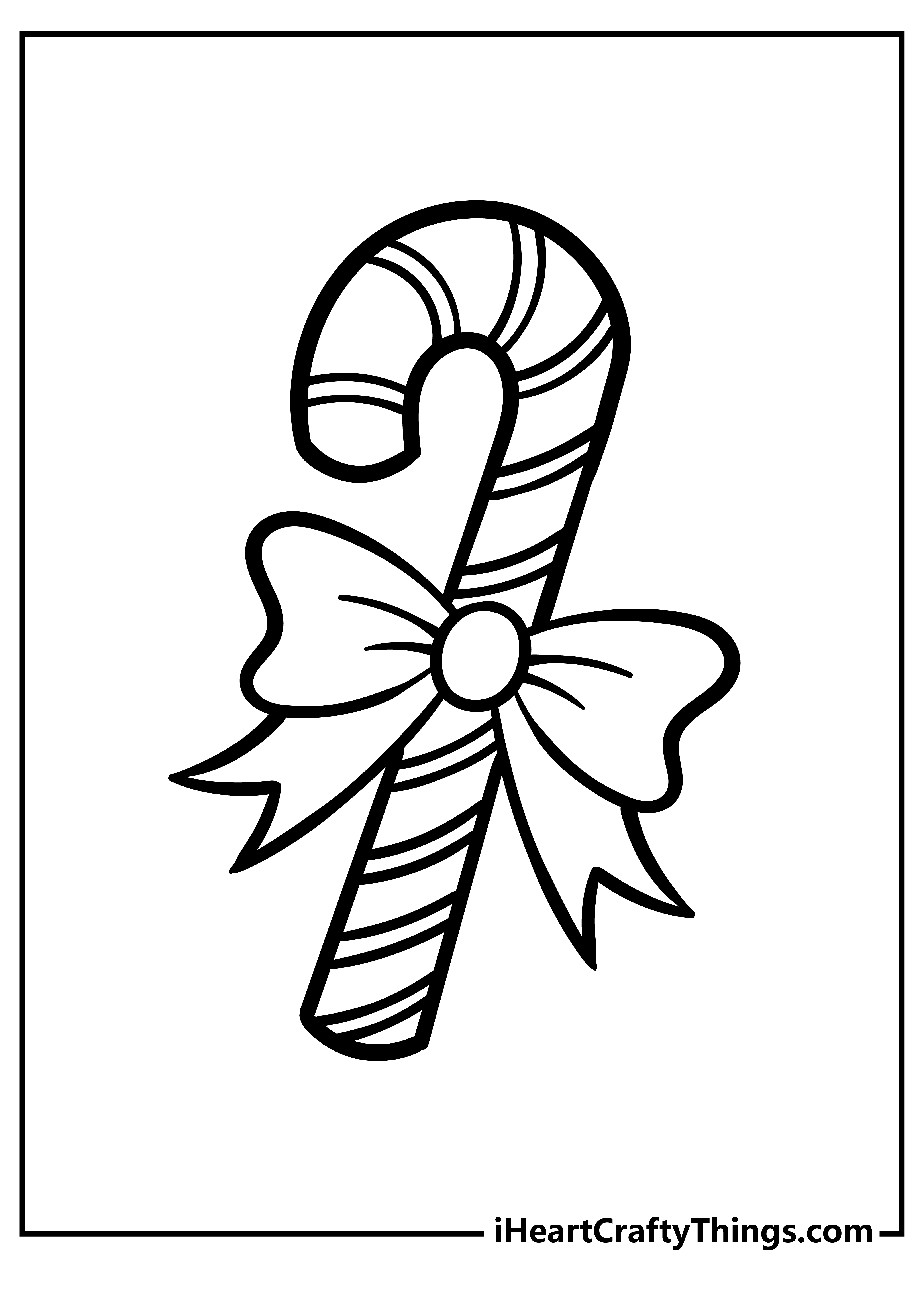 Candy cane coloring pages free printables