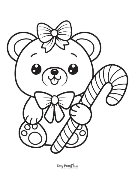 Candy cane coloring pages