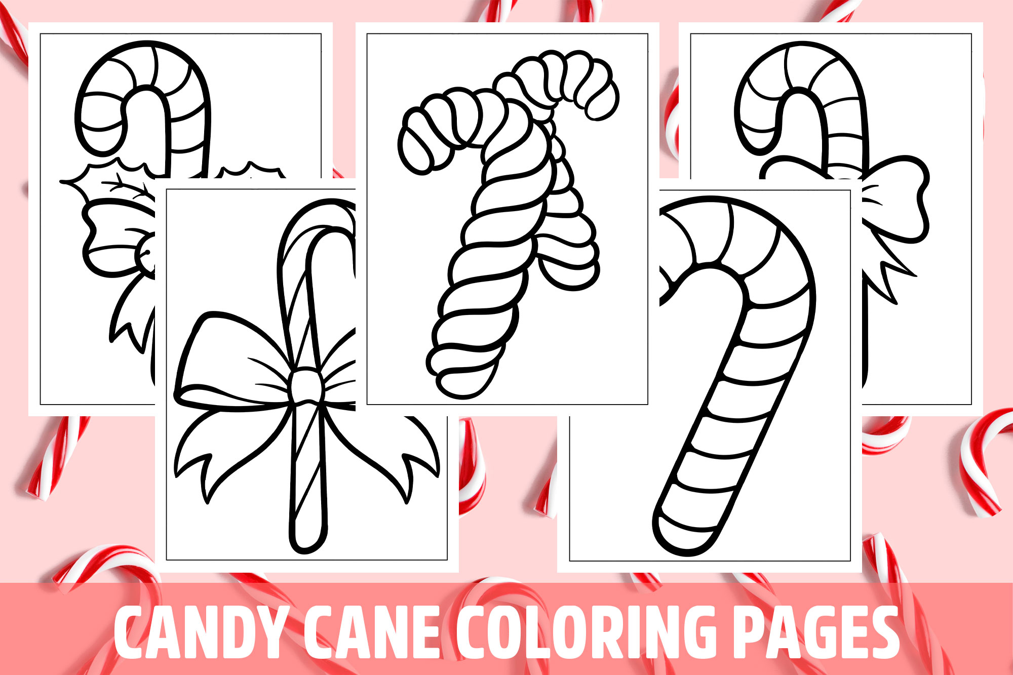 Candy cane coloring pages for kids girls boys teens birthday school activity made by teachers