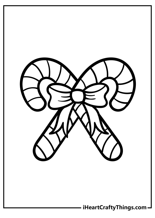 Candy cane coloring pages free printables