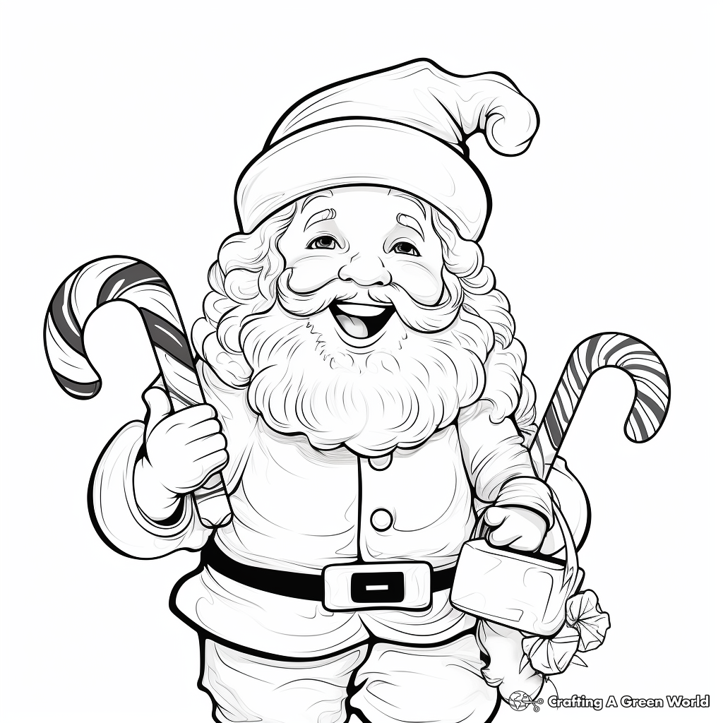 Candy cane coloring pages