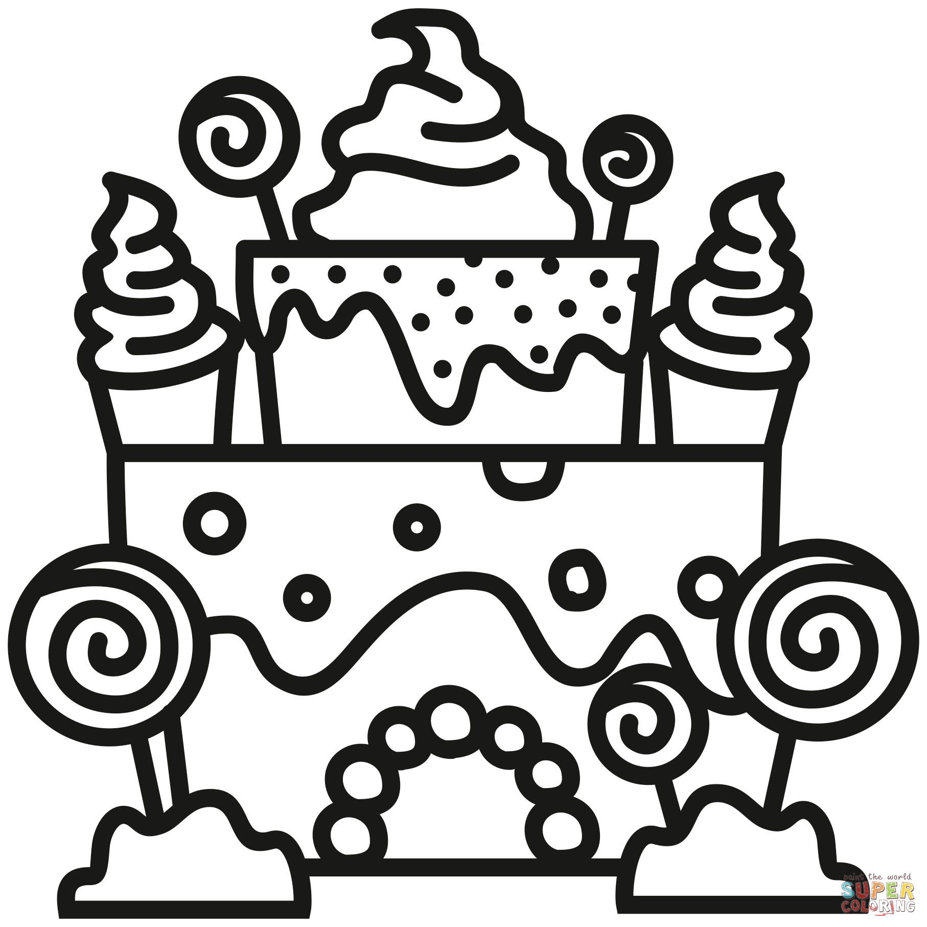 Candyland coloring page free printable coloring pages