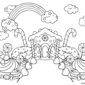 Candyland coloring pages printable for free download