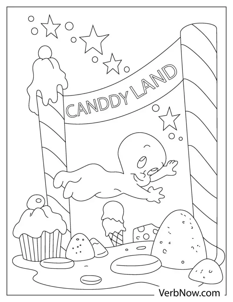 Free candyland coloring pages book for download printable pdf