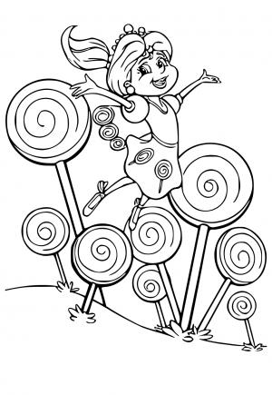 Free printable candyland coloring pages for adults and kids