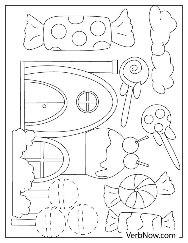 Free candyland coloring pages book for download printable pdf