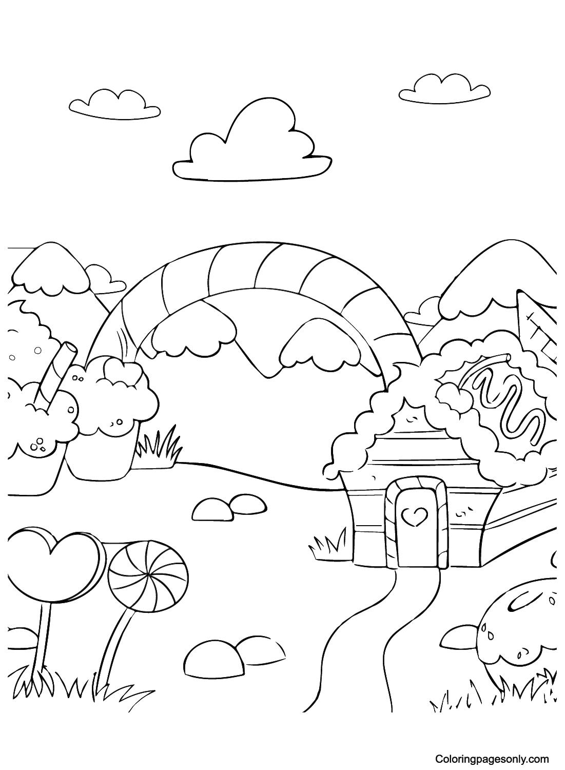 Candyland coloring pages printable for free download