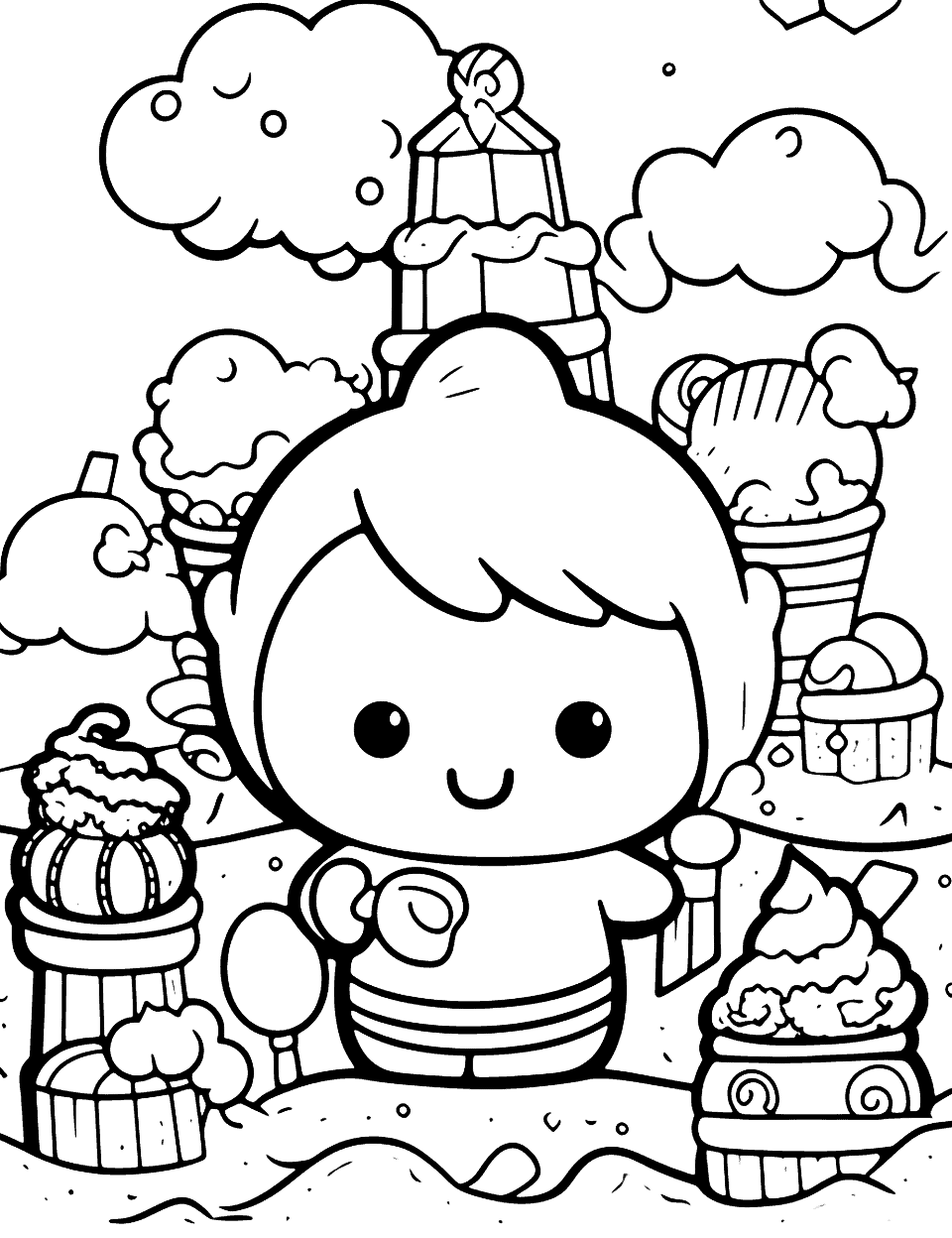 Kawaii coloring pages free printable sheets