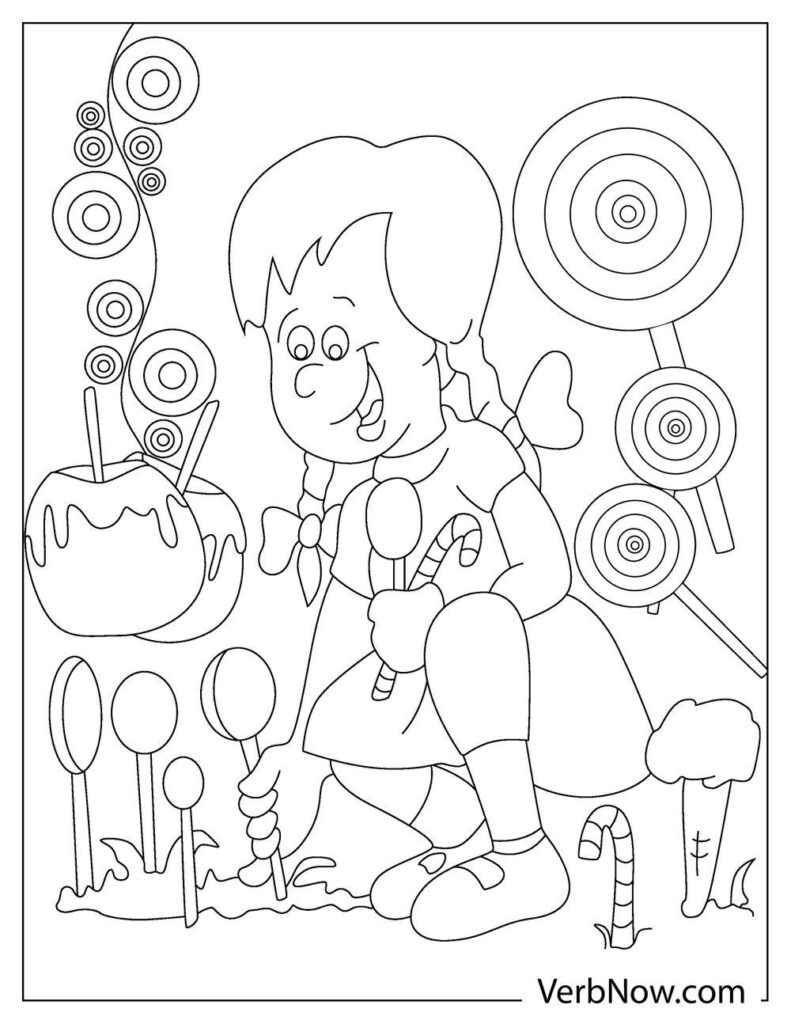 Free candyland coloring pages book for download printable pdf