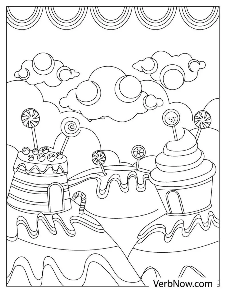 Free candyland coloring pages book for download printable pdf