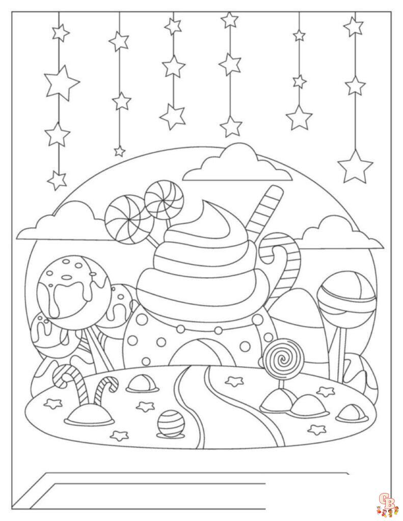 Sweeten up your day with candyland coloring pages