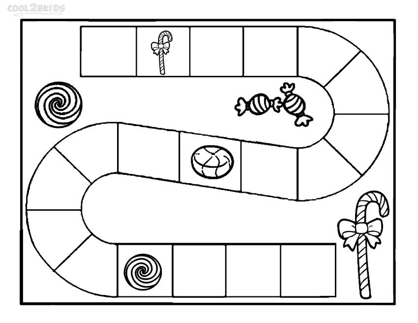 Printable candyland coloring pages for kids