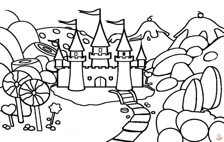 Sweeten up your day with candyland coloring pages