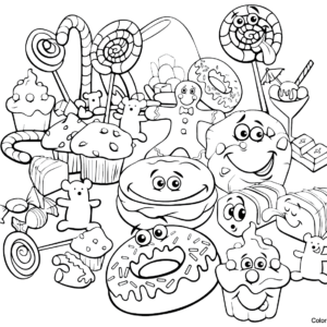 Candyland coloring pages printable for free download