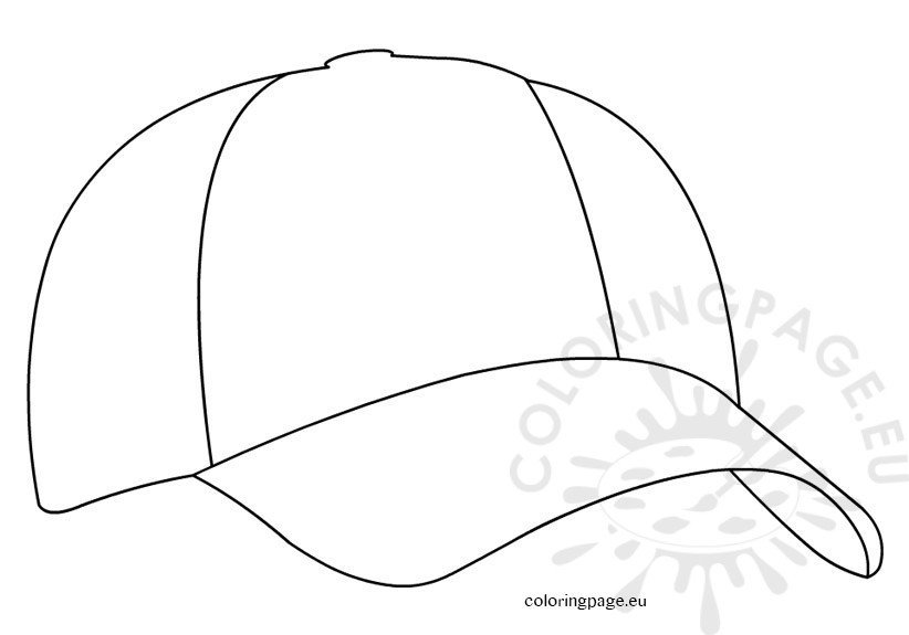 Baseball cap coloring page