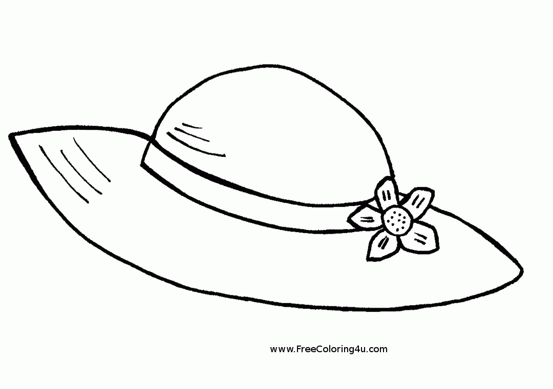 Hat coloring page coloring pages for kids and for adults