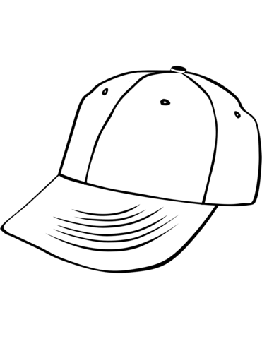 Baseball cap coloring page free printable coloring pages