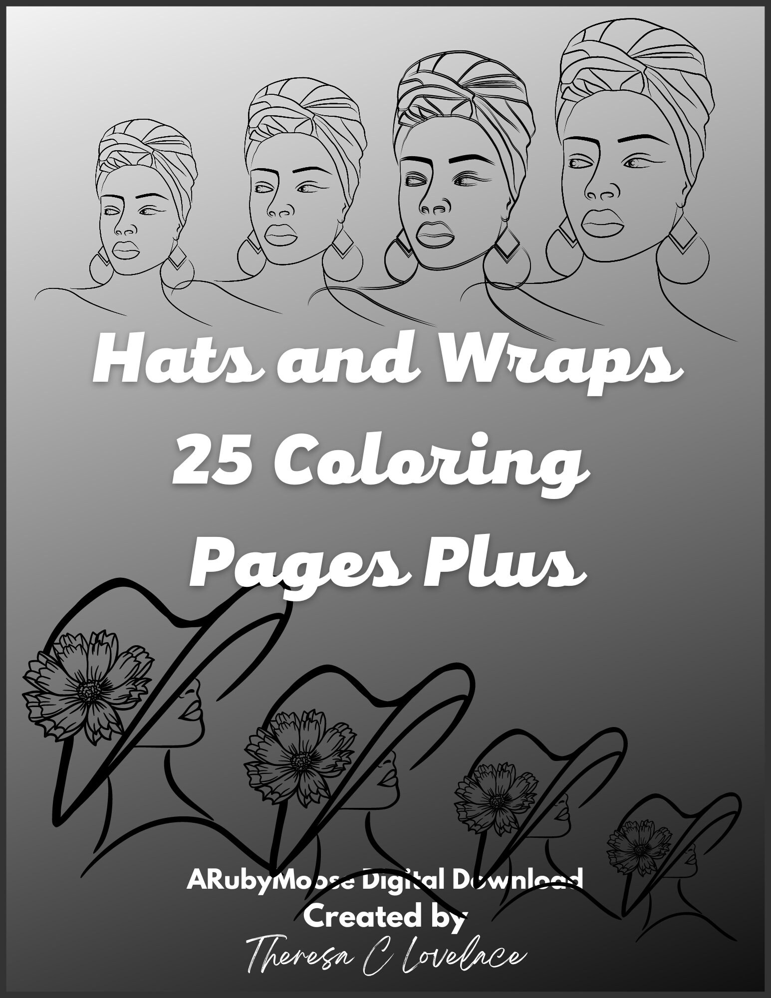 Hats and wraps coloring pages plussunday hatshead wrapshats to colorhead wraps to color download now