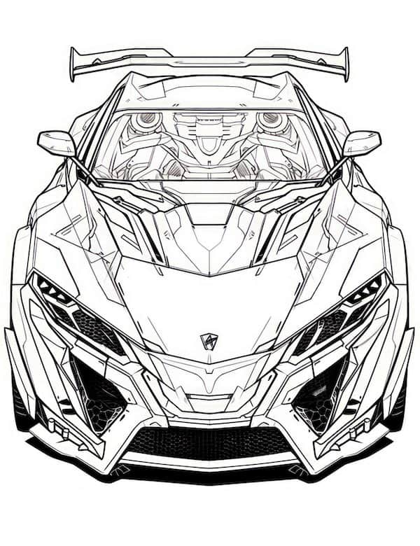 Car coloring pages for adults and kids