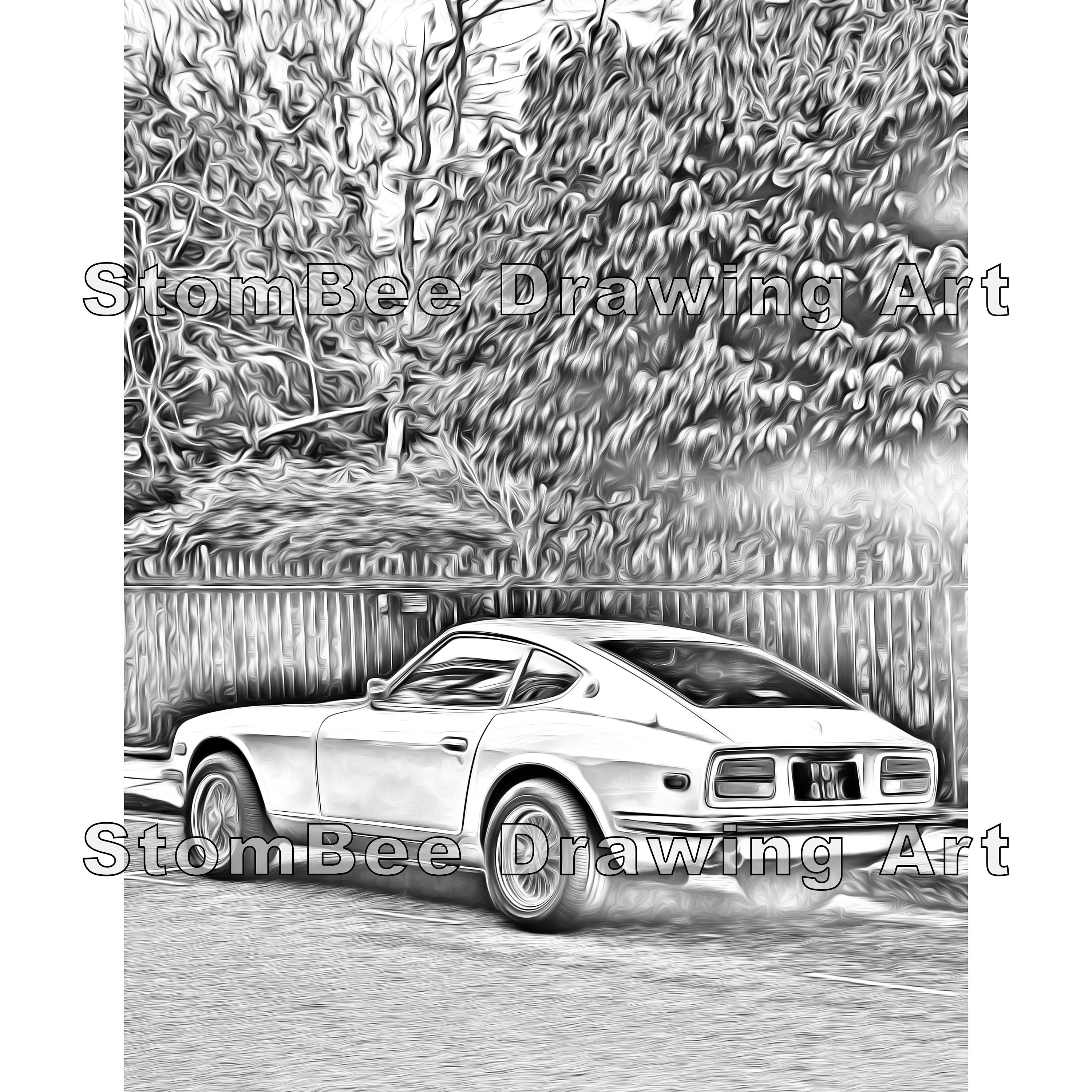 Randyâr on x vintage car coloring page download adult coloring page and printable coloring for coloring activities httpstcokmrylbdd booksandzines book coloring black traveltransportation white adultcoloringpage httpstcokuxhcabu