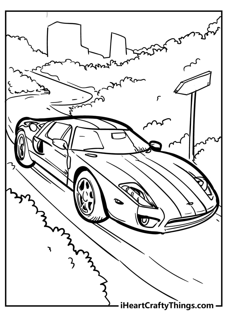 Cool car coloring pages free printables