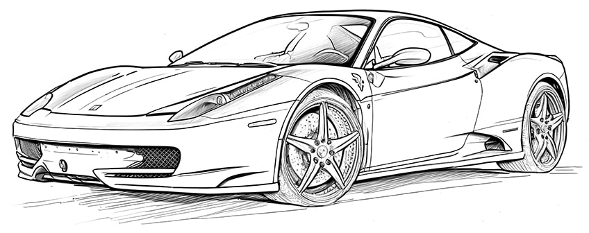 Car coloring pages