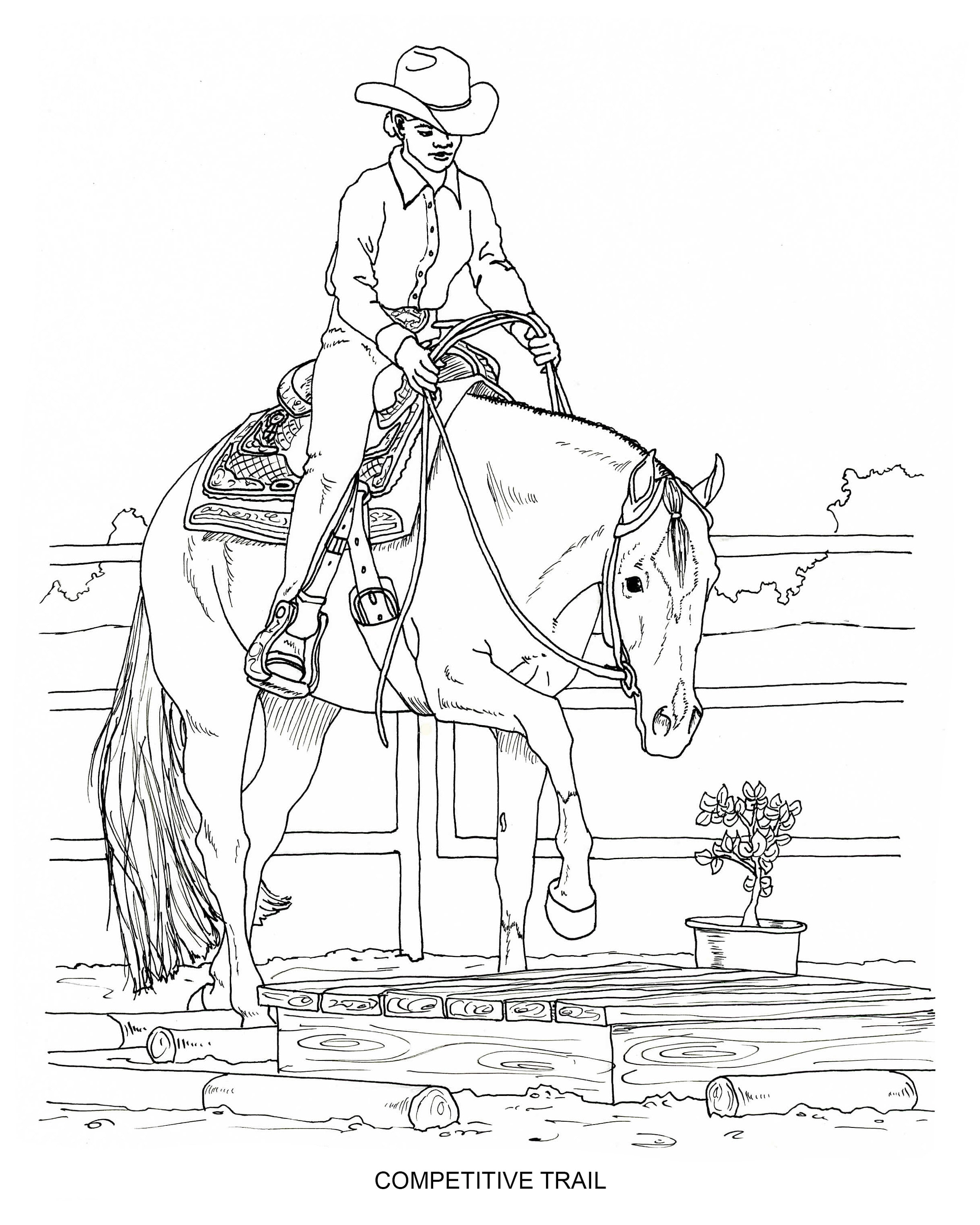 Buy printable set of western riding coloring pages digital download online in india