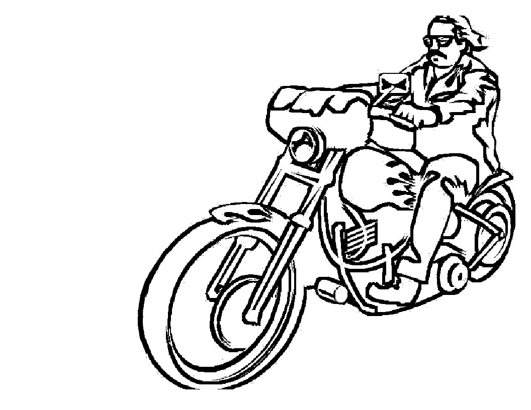 Free printable motorcycle coloring pages for kids