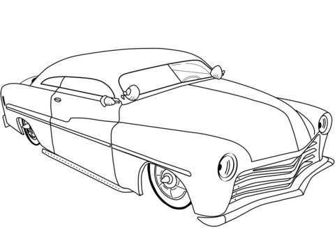 S lowrider hot rod coloring page free printable coloring pages