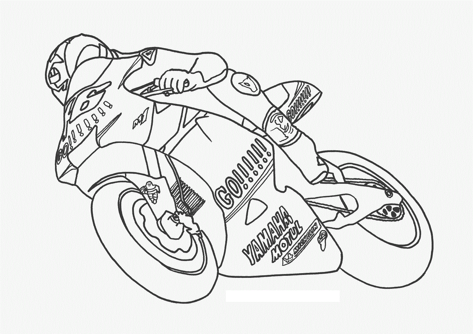 Free printable motorcycle coloring pages for kids