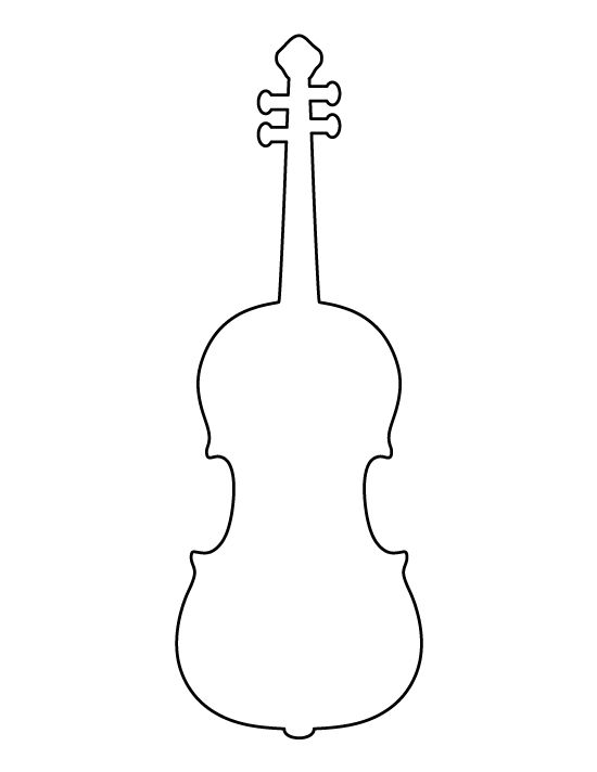 Printable violin template violin art violin stencils