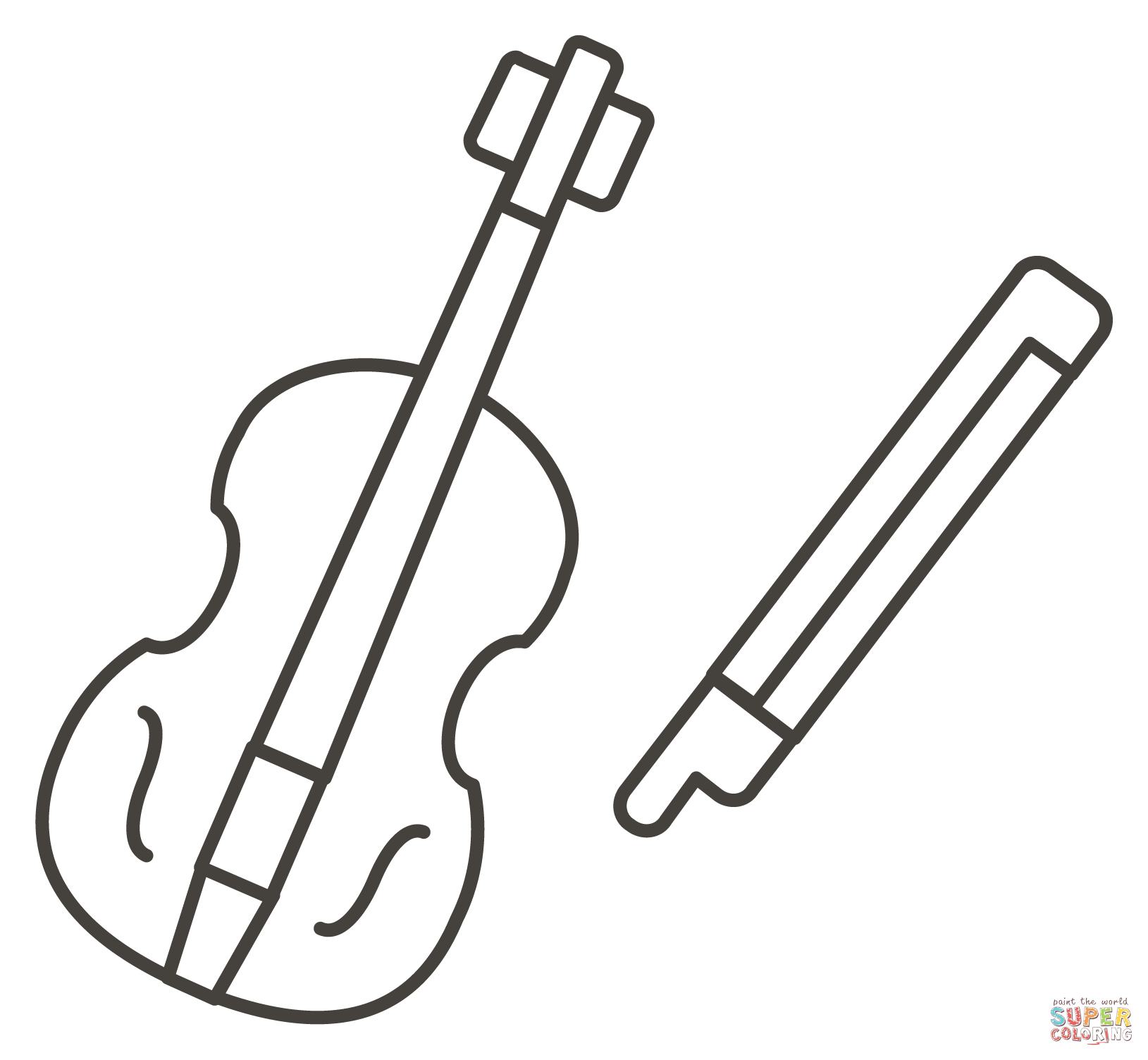 Violin coloring page free printable coloring pages