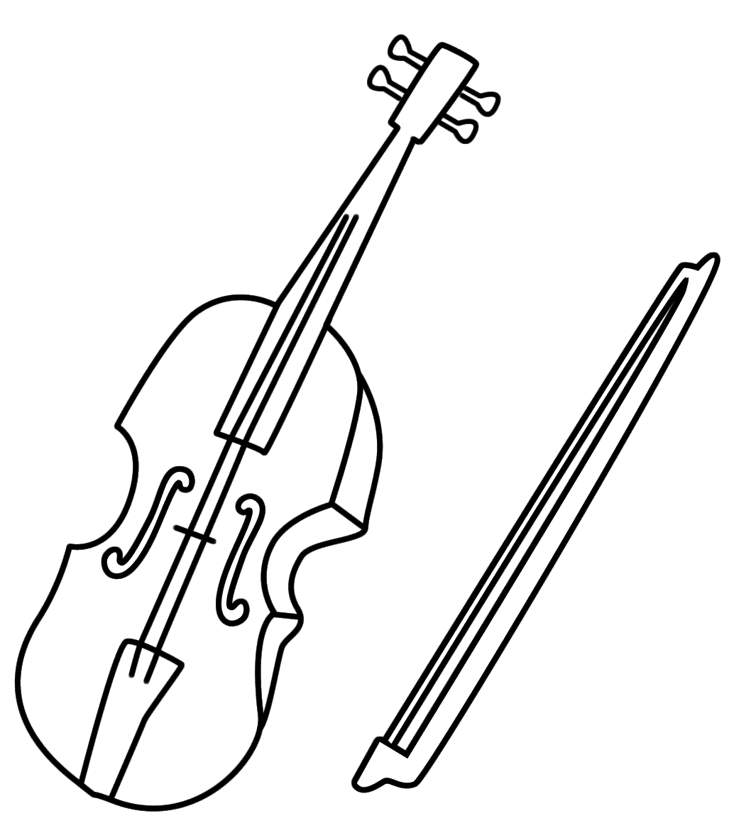 Violin coloring pages