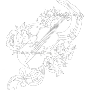 Violin coloring page