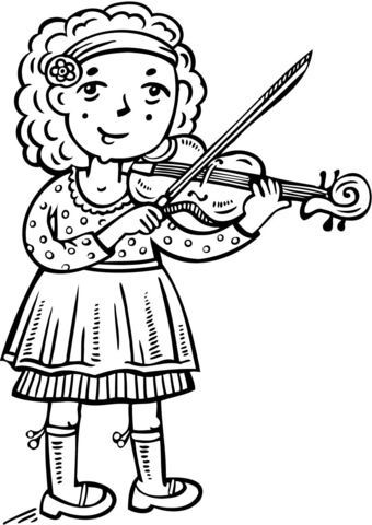 Girl playing the violin coloring page free printable coloring pages girl playing violin coloring pages for girls coloring pages